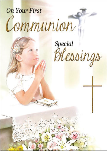 Picture of ON YOUR FIRST COMMUNION SPECIAL BLESSING CARD GIRL